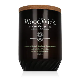 WoodWick ReNew Collection Tomato Leaf & Basil Vonná svíčka 368 g