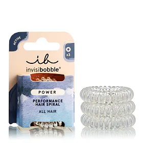 Invisibobble Power Performance Hair Spiral Gumička na vlasy pro ženy Odstín Crystal Clear Set